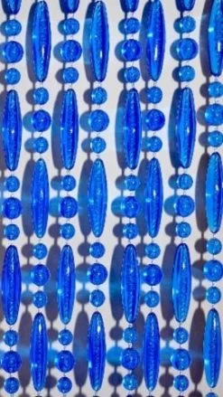 Vliegengordijn Kralen Transparant Blauw 90x210cm -Gordijn Promotie Winkel 1979368176