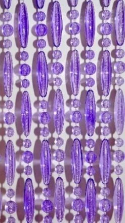 Vliegengordijn Kralen Paars Transparant 90x210cm -Gordijn Promotie Winkel 1979368266 1