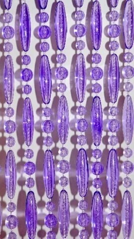 Vliegengordijn Kralen Paars Transparant 90x210cm 5 Vliegengordijn Kralen Paars Transparant 90x210cm - Afbeelding 3