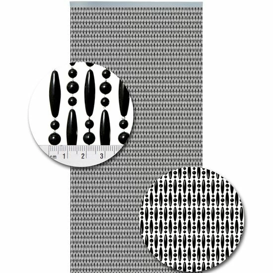 Vliegengordijn Kralen Zwart 90x210cm 4 Vliegengordijn Kralen Zwart 90x210cm - Afbeelding 2