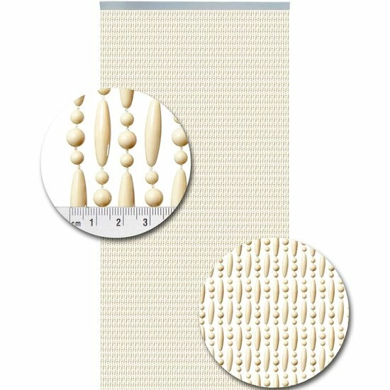 Vliegengordijn Kralen Creme 90x210cm 4 Vliegengordijn Kralen Creme 90x210cm - Afbeelding 2