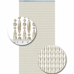 Vliegengordijn Kralen Champagne Transparant 90x210cm -Gordijn Promotie Winkel 1979368395