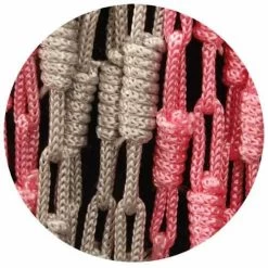 Vliegengordijn Knopen Grijs/roze 90x200cm -Gordijn Promotie Winkel 1979368764